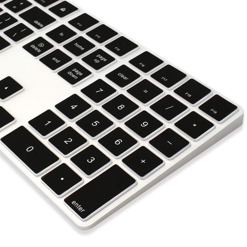 ProElife Ultra Thin Silicone Keyboard Cover Protector for 2019-2017 Apple iMac Magic Keyboard with Numeric Keypad A1843 Full Size Wireless Bluetooth Numeric Keyboard, US Enter (Black) - Image 3